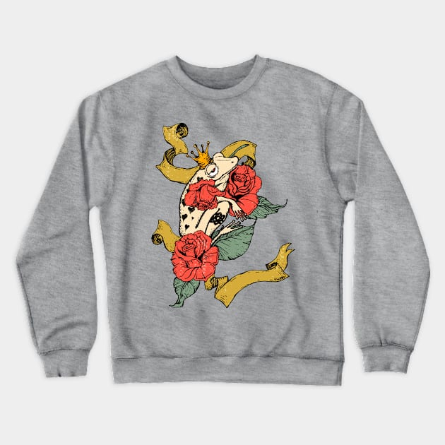 Frog prince Crewneck Sweatshirt by Deeprootsbkk